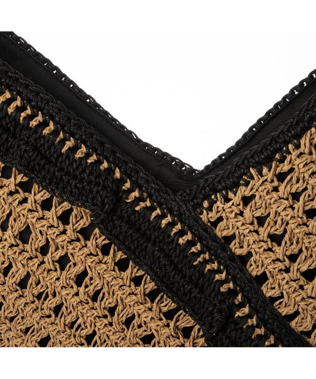 UNBILLION cachecache フリル編みワンハンドルクロッシェトート ブラック