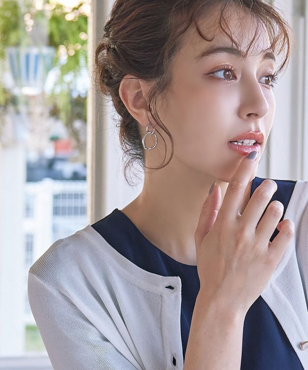 Tiaclasse ダブルリングピアス シルバー