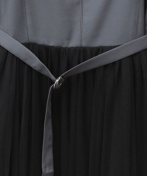 Green Parks ・ＥＬＥＮＣＡＲＥ　ＤＵＥ　チュールドッキングワンピ Charcoal Gray