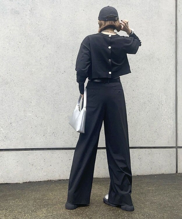 Green Parks ２ＷＡＹ　ショート丈カーディガン Black