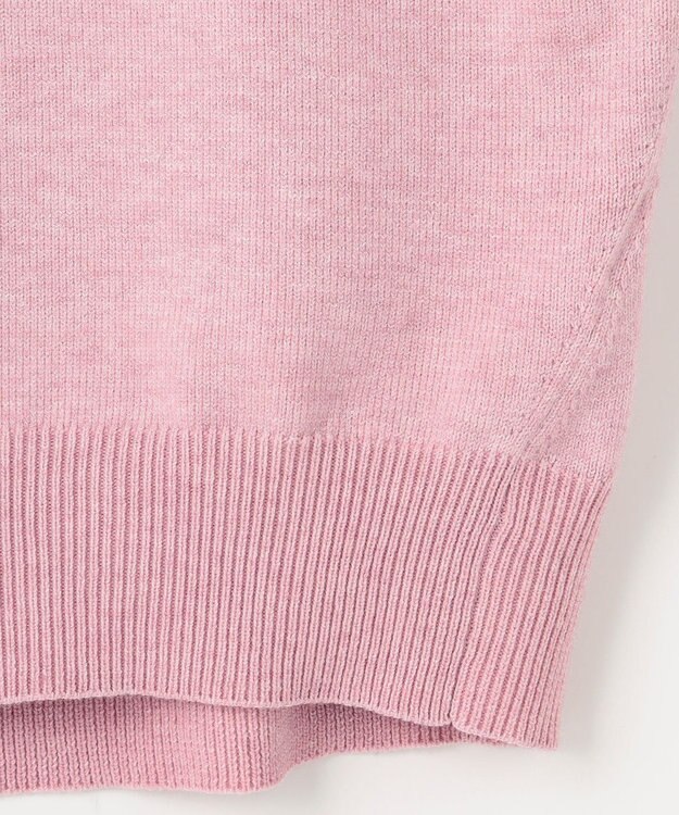 ANY ボリュームスリーブＶネックニット ピンク
