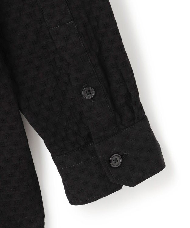 JOSEPH HOMME 【HIGH GRADE LINE】シュリンクドビーコットン  ジャガードシャツ ブラック系