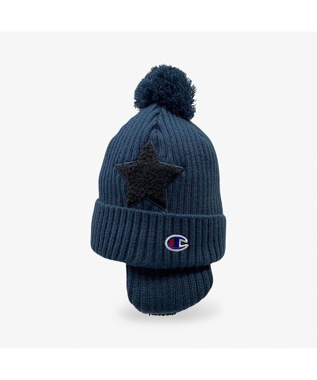 林八百吉商店 Champion キッズ　リブ耳付きワッチ ブルーグリーン