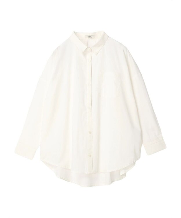 earth music&ecology ポプリンボックスシャツ Off White