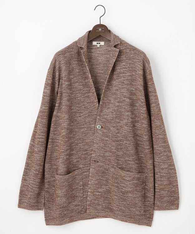 JOSEPH ABBOUD 【キングサイズ・サスティナブル】スラブギマ カーディガン ブラウン系