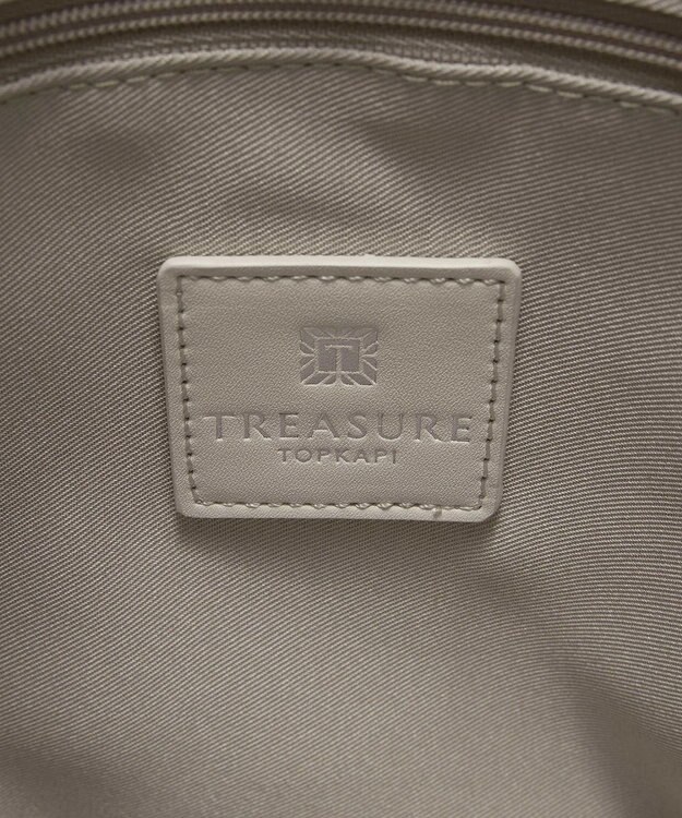 TOPKAPI 【TREASURE TOPKAPI】フェイクレザー ポーチ付き パラコード かがりトートバッグ オフ