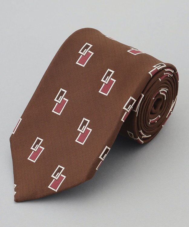 GOTAIRIKU 【日本製】西陣ネクタイ_小紋柄 ダークブラウン系8