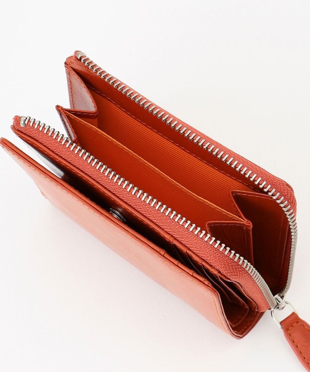 UNBILLION Otias オイルカウレザーL字ZIPミドルウォレット オレンジ