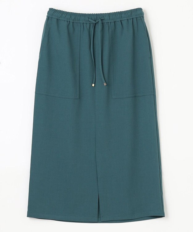 ANY 【接触冷感/UVケア/ウエストゴム/洗濯機可能】イージケアタイトスカート グリーン