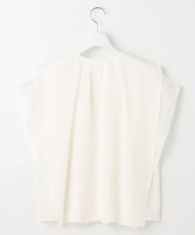 自由区 【カタログ掲載・接触冷感・洗える】シアーラミーローンフリル ブラウス オフ