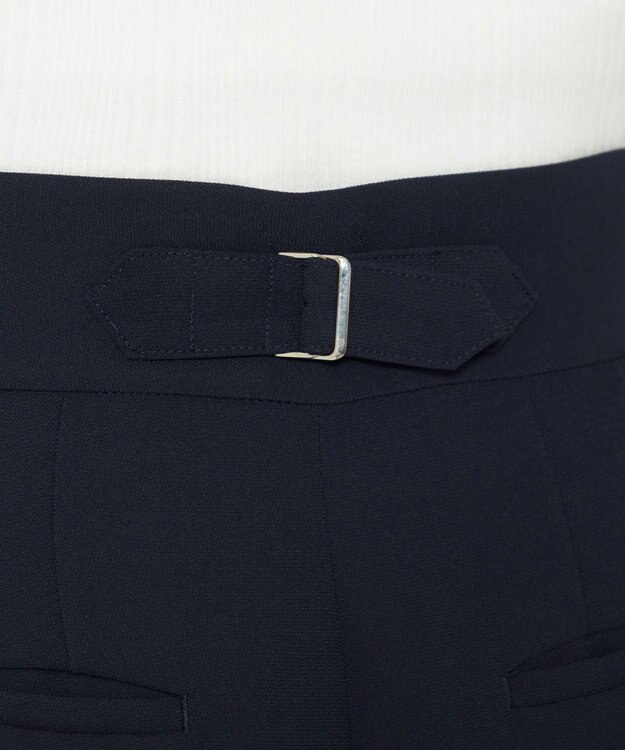 uncrave 【防シワ・洗濯機洗い可】ウォッシャブル ダブルクロス ワイドパンツ ネイビー