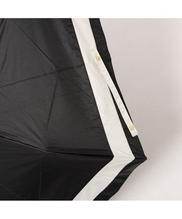 UNBILLION カシュネ cachenez / PU切り継ぎボーダー3段折りたたみ傘 ブラック