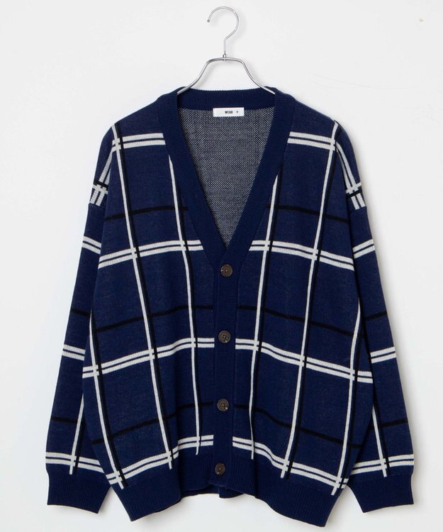 WEGO ルーズフィット総柄カーディガン 柄2