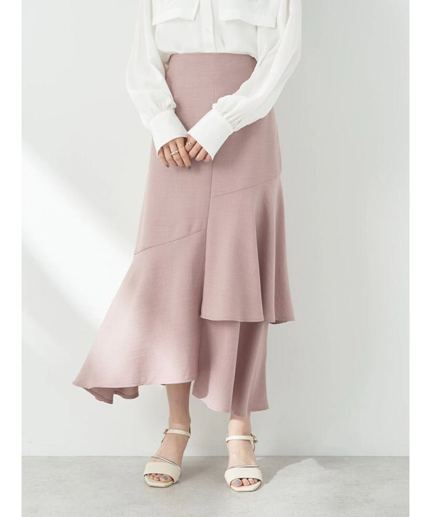 earth music&ecology アシンメトリーイレヘムスカート Mocha