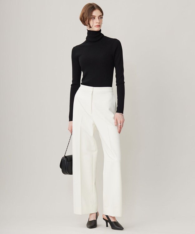 ICB 【洗える】 Peツイルダウンファブリック ワイドパンツ アイボリー系