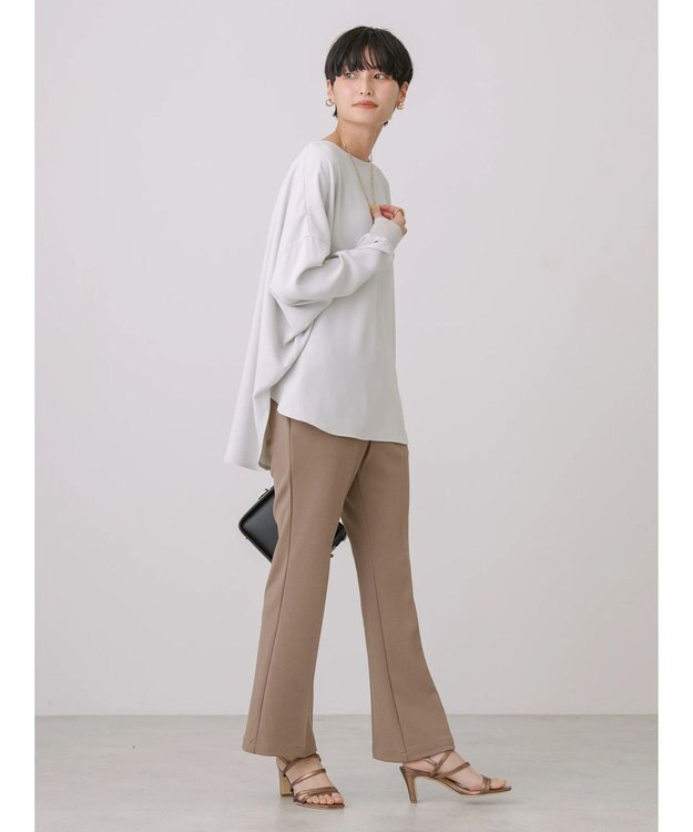 AMERICAN HOLIC イージーケアドルマンとろみブラウス Light Gray