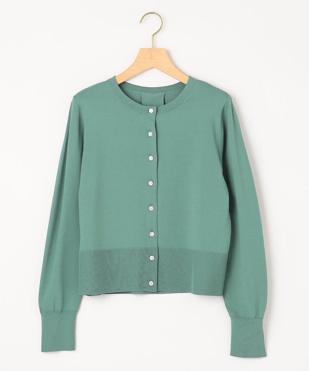 組曲 【UVケア・接触冷感】MINA ニットカーディガン クリームグリーン系