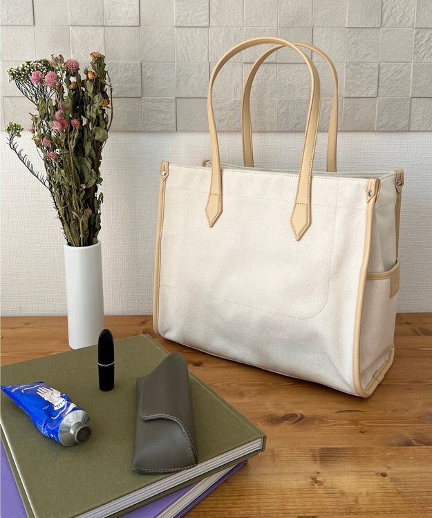 Y'SACCS バインダーキャンバスA4トートバッグ ナチュラル