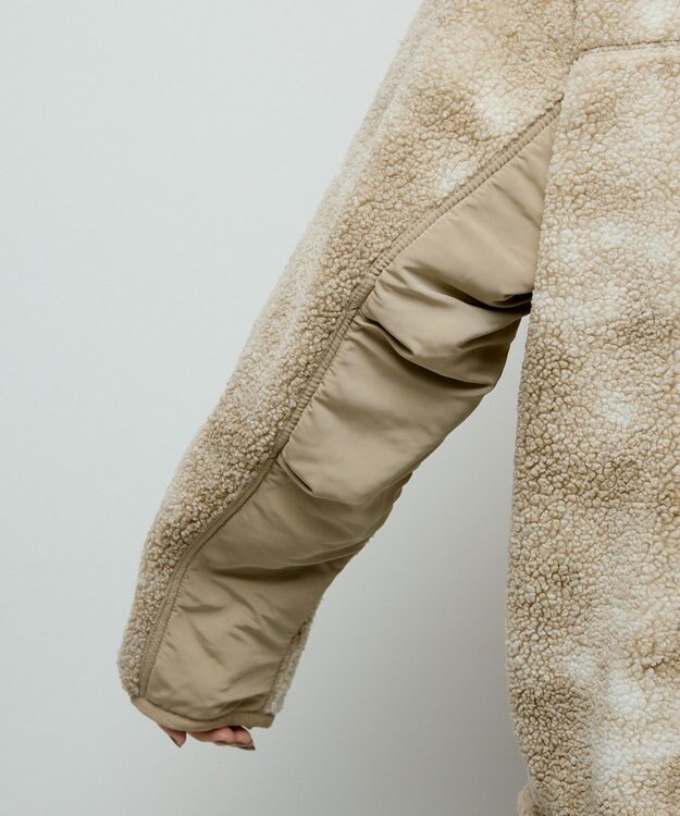 Green Parks スタンドボアジャケット Beige