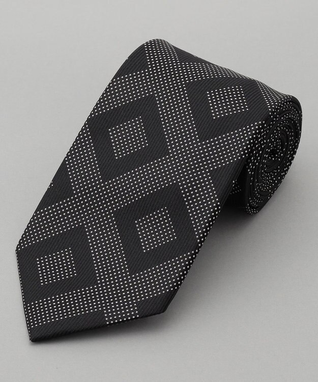 GOTAIRIKU GOTAIRIKU別注【MANTERO SETA/マンテロ・セタ】ネクタイ_スクエア柄 ブラック系8