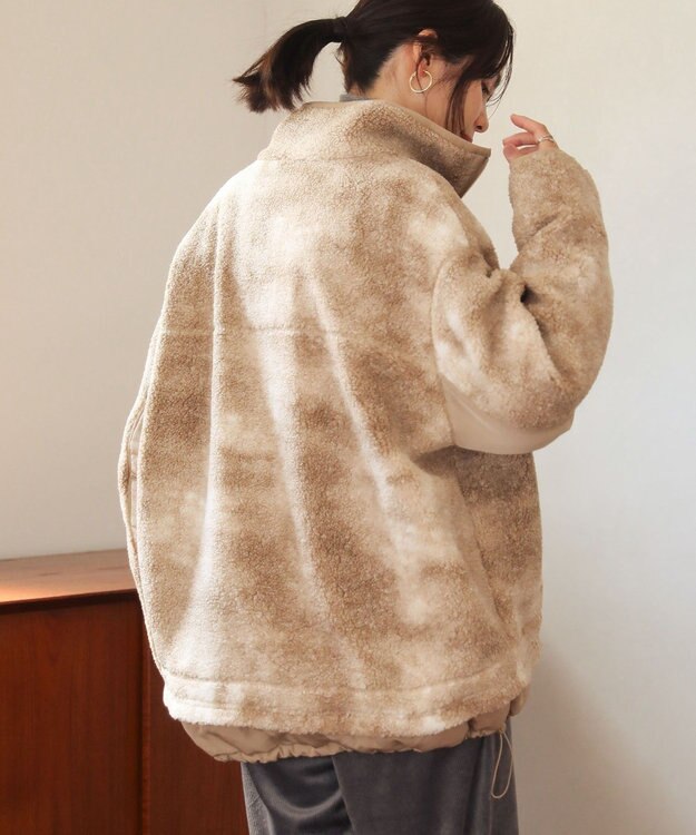 Green Parks スタンドボアジャケット Beige