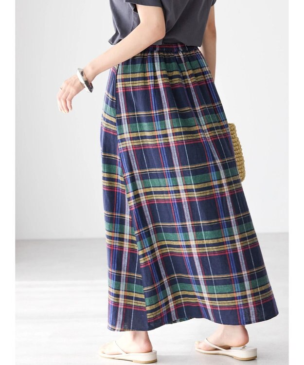 AMERICAN HOLIC リネンブレンドフレアスカート2 Check