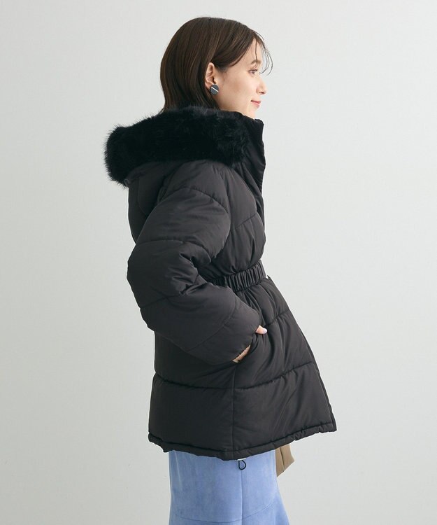 Green Parks ・ｓｗｉｎｇ　ｂｙ　ファイバーダウンベルト付コート Black