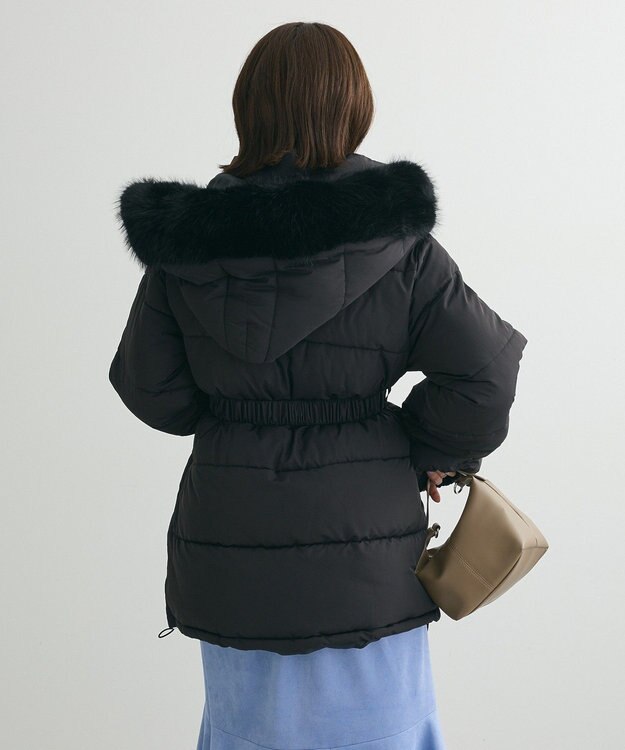 Green Parks ・ｓｗｉｎｇ　ｂｙ　ファイバーダウンベルト付コート Black