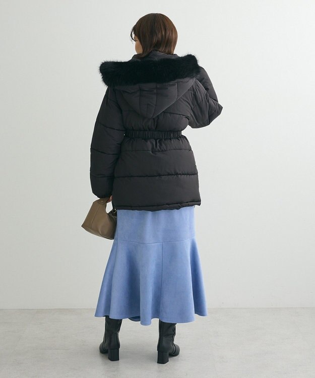 Green Parks ・ｓｗｉｎｇ　ｂｙ　ファイバーダウンベルト付コート Black