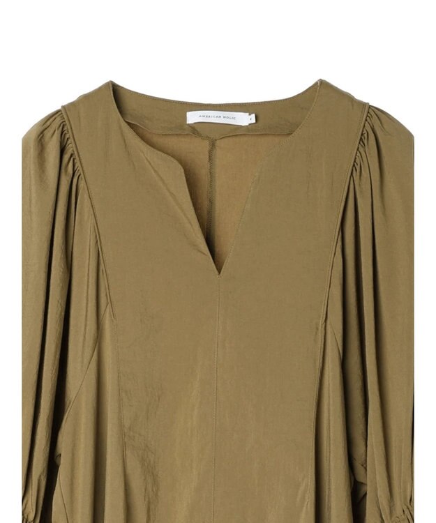 AMERICAN HOLIC 接触冷感スキッパーワンピース Camel