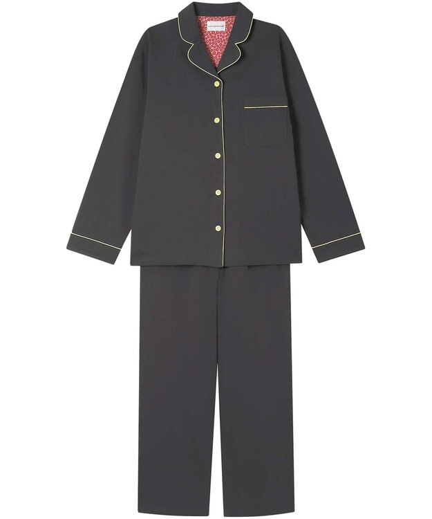 une nana cool 【綿100%】72/2 メガハイゲージパジャマ MADE WITH LIBERTY FABRIC ダークブラウン