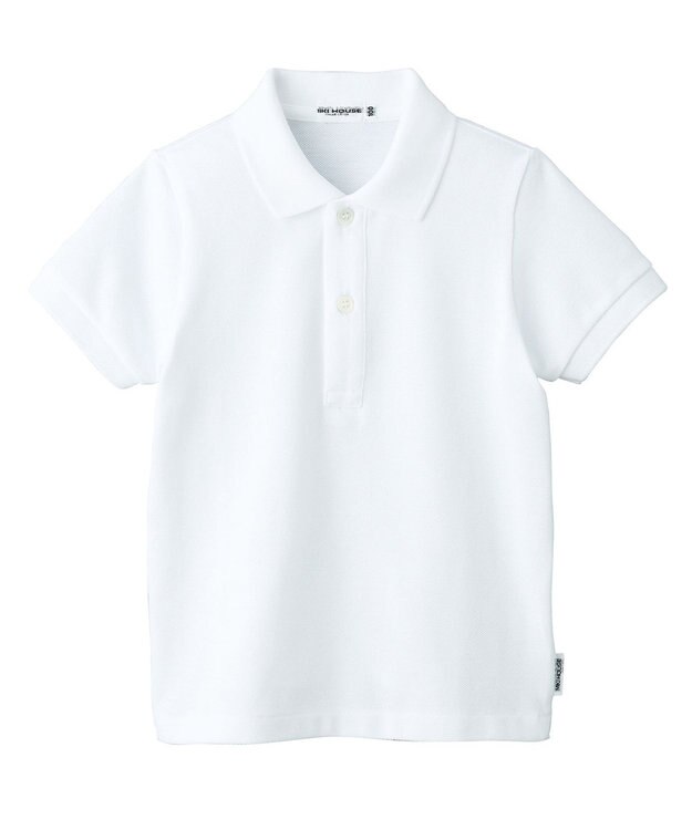MIKI HOUSE HOT BISCUITS 【90-130cm】カノコ素材の半袖ポロシャツ 白