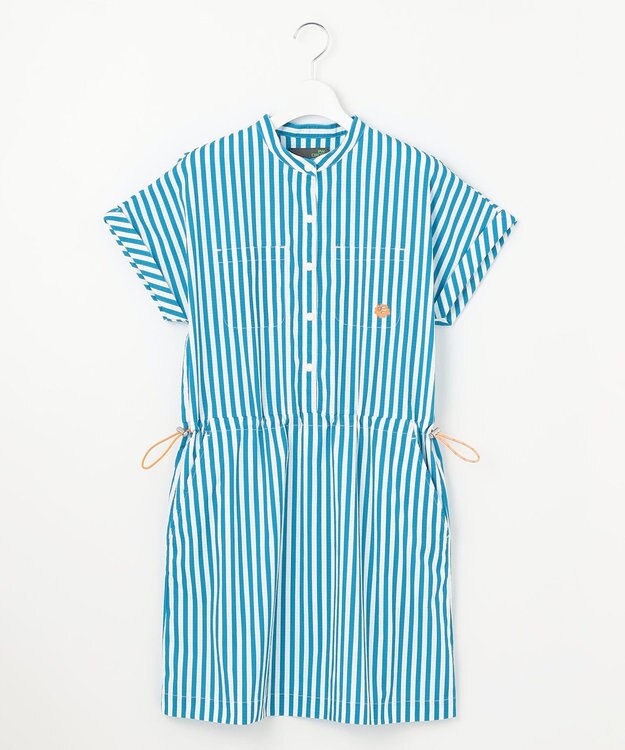 PW CIRCULUS 【高通気 / 軽撥水 / 軽量のDotAir 使用】【WOMEN】ストライプ柄ワンピ サックスブルー系2