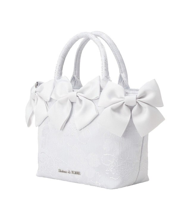Maison de FLEUR ブルーマニアボリュームリボン２ＷａｙトートＳバッグ Light Blue