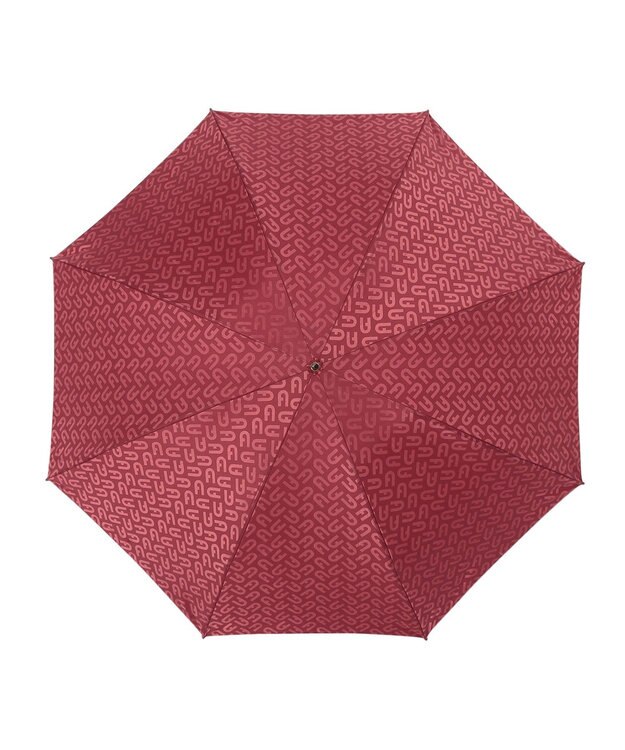 MOONBAT FURLA 折りたたみ傘 モノグラムジャガード UV 8本骨 日本製 ワイン