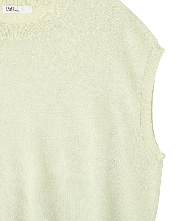CRAFT STANDARD BOUTIQUE 【2点SET】ストール付きノースリーブニットプルオーバー Light Green