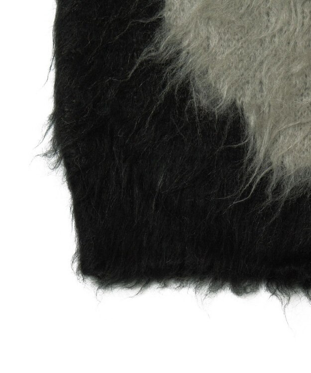 WEGO 【ユニセックス着用ITEM】マーブルシャギーニットプルオーバー ブラック