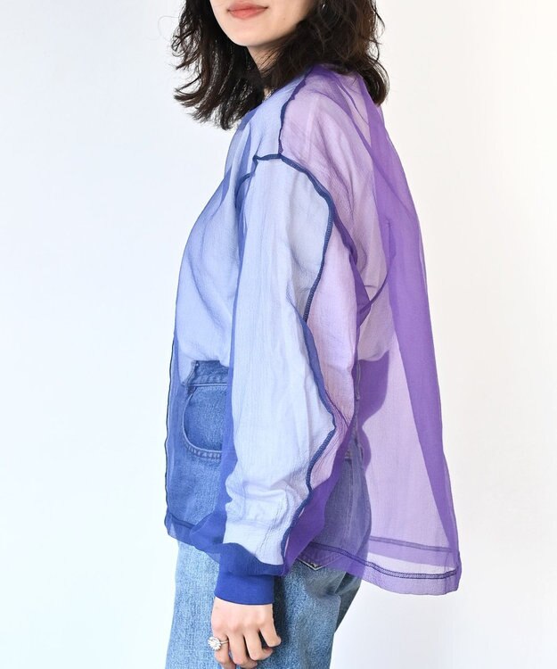 COQ SHEER ORGANZA 2 シアープルオーバー ダークブルー