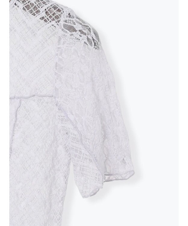 Te chichi パッチワークレース5分袖トップス ラベンダー