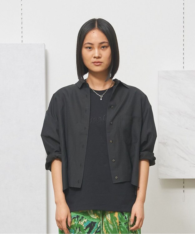 J.PRESS YORK STREET 【WOMEN】シアーショート ブラウス ブラック系