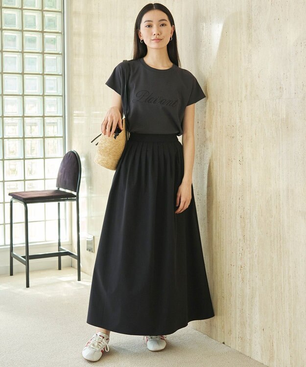 UNFILO L FINE MOVE タックスカート ブラック