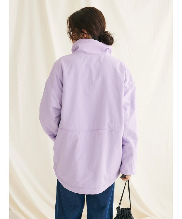 CRAFT STANDARD BOUTIQUE ナイロン×裏フリースアノラックブルゾンＬ／Ｓ Lavender