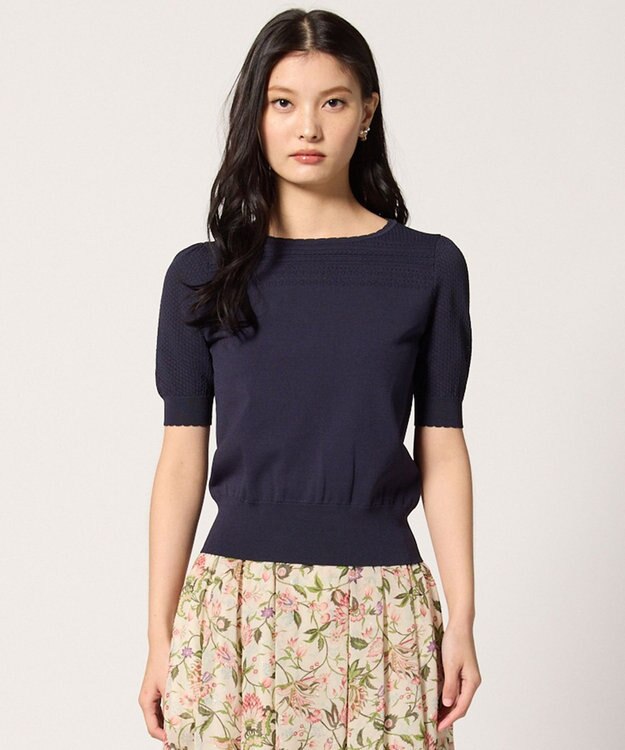 TOCCA MIST KNIT ニットプルオーバー ネイビー系