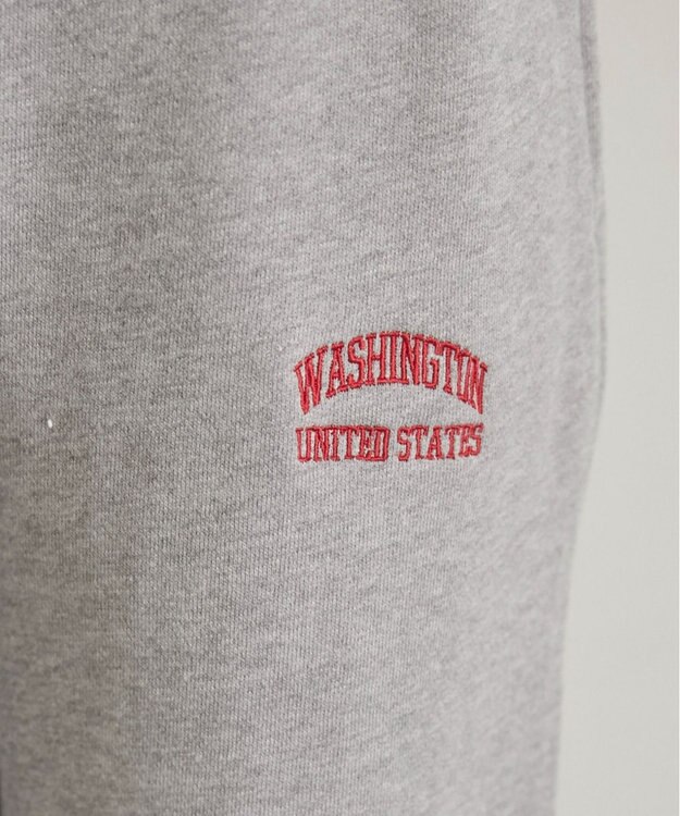 WEGO 【ANGIE VINTAGE】ワンポイント刺繍 裏毛 スウェットパンツ 杢グレー