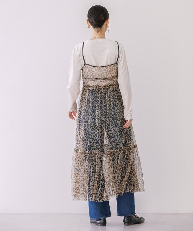 AMERICAN HOLIC チュールキャミワンピース Leopard