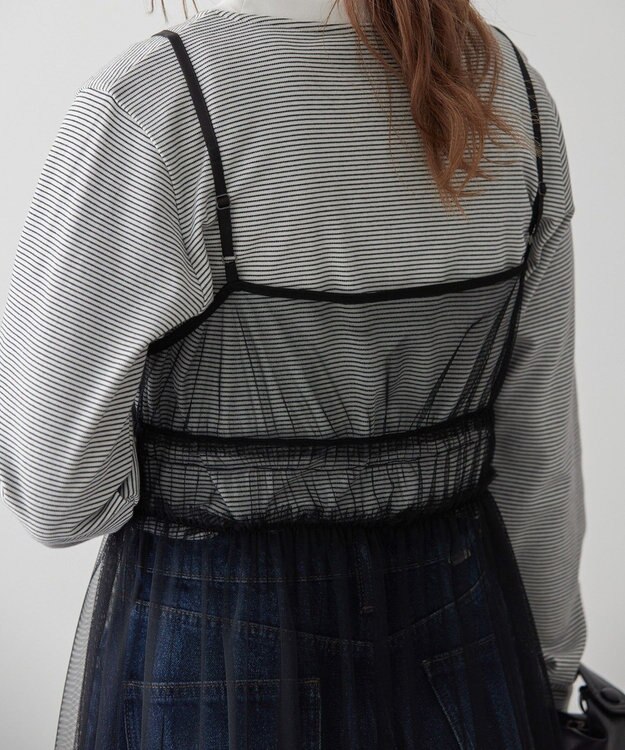 AMERICAN HOLIC チュールキャミワンピース Black