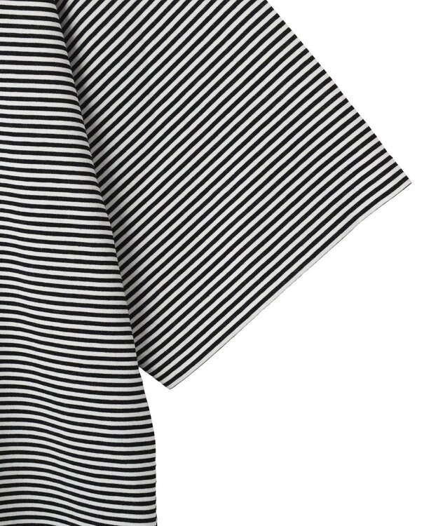AMERICAN HOLIC 裾ラウンドＴシャツ Border Black