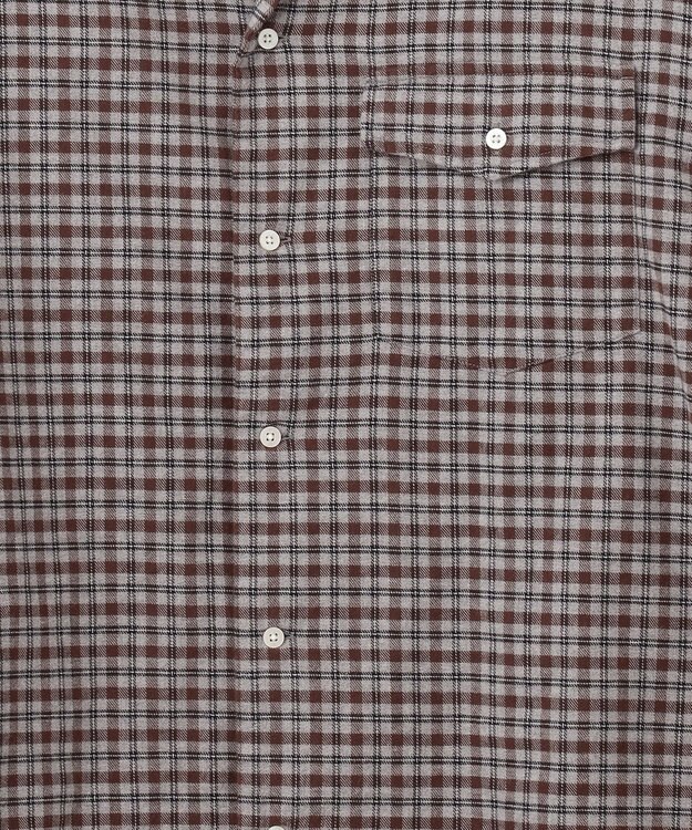 J.PRESS YORK STREET 【UNISEX】フランネル オープンカラーシャツ ブラウン系3