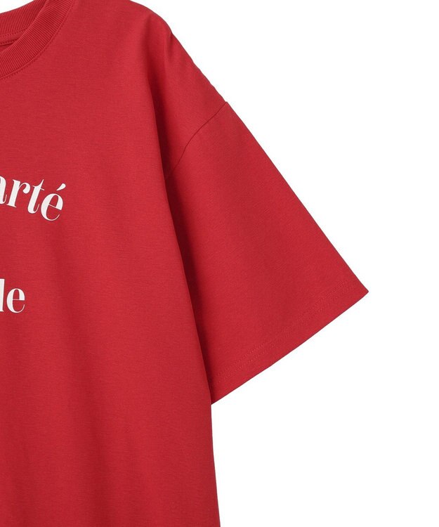 earth music&ecology アソートプリントＴシャツ Red