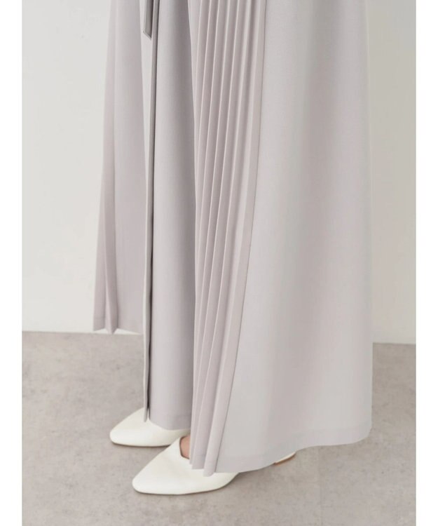 earth music&ecology サイドプリーツジレンチ Gray